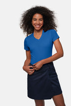 HAKRO Damen V-Shirt Mikralinar® royalblau