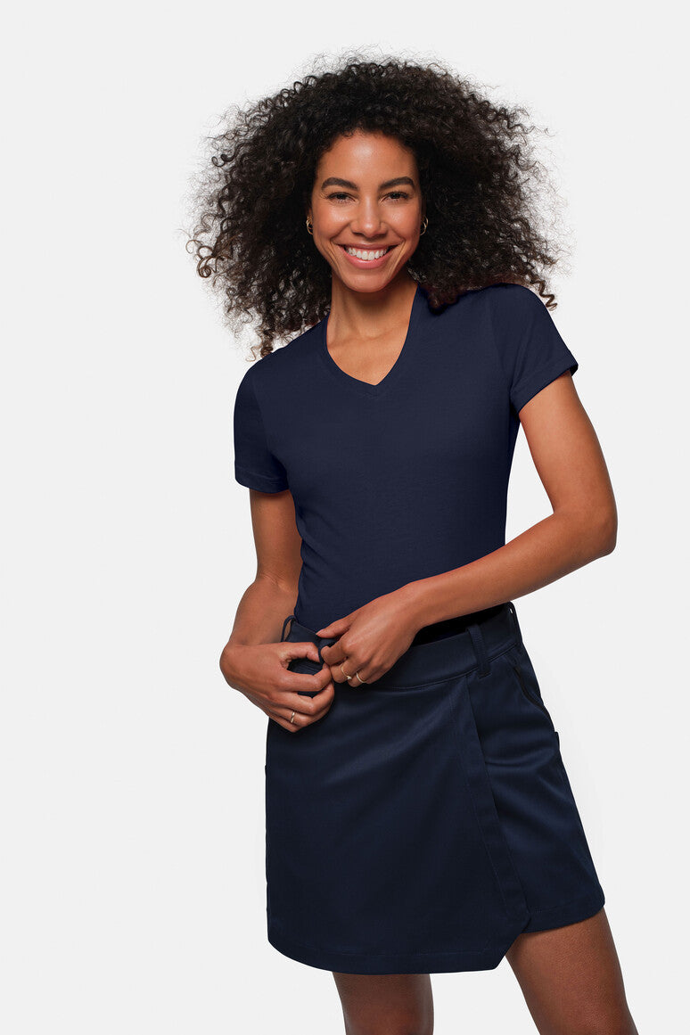 HAKRO Damen V-Shirt Mikralinar® tinte