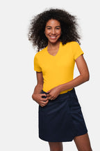 HAKRO Damen V-Shirt Mikralinar® sonne