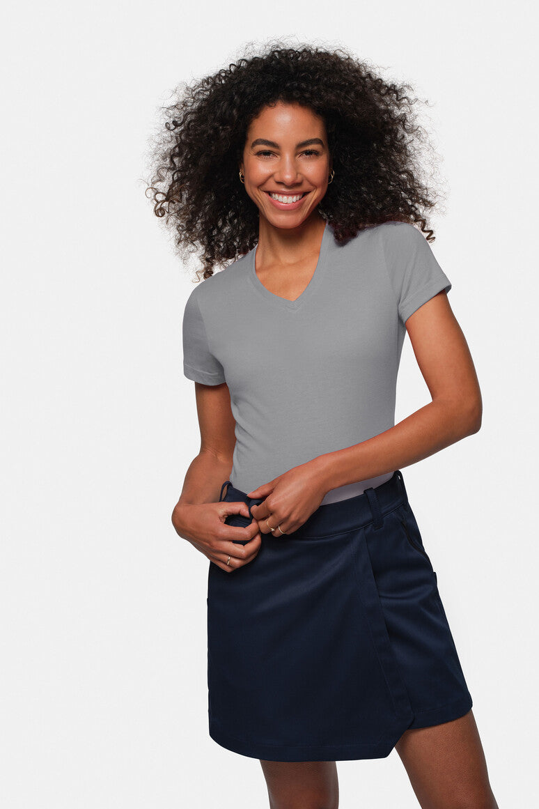 HAKRO Damen V-Shirt Mikralinar® titan