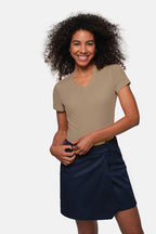 HAKRO Damen V-Shirt Mikralinar® khaki