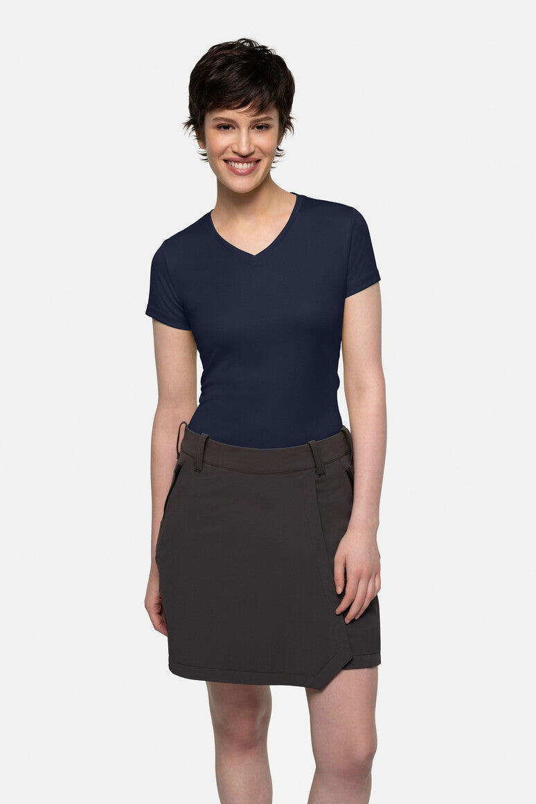 HAKRO Damen V-Shirt COOLMAX® tinte