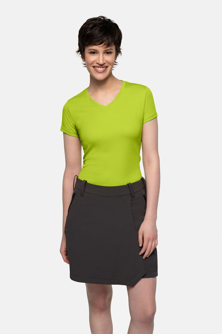 HAKRO Damen V-Shirt COOLMAX® kiwi