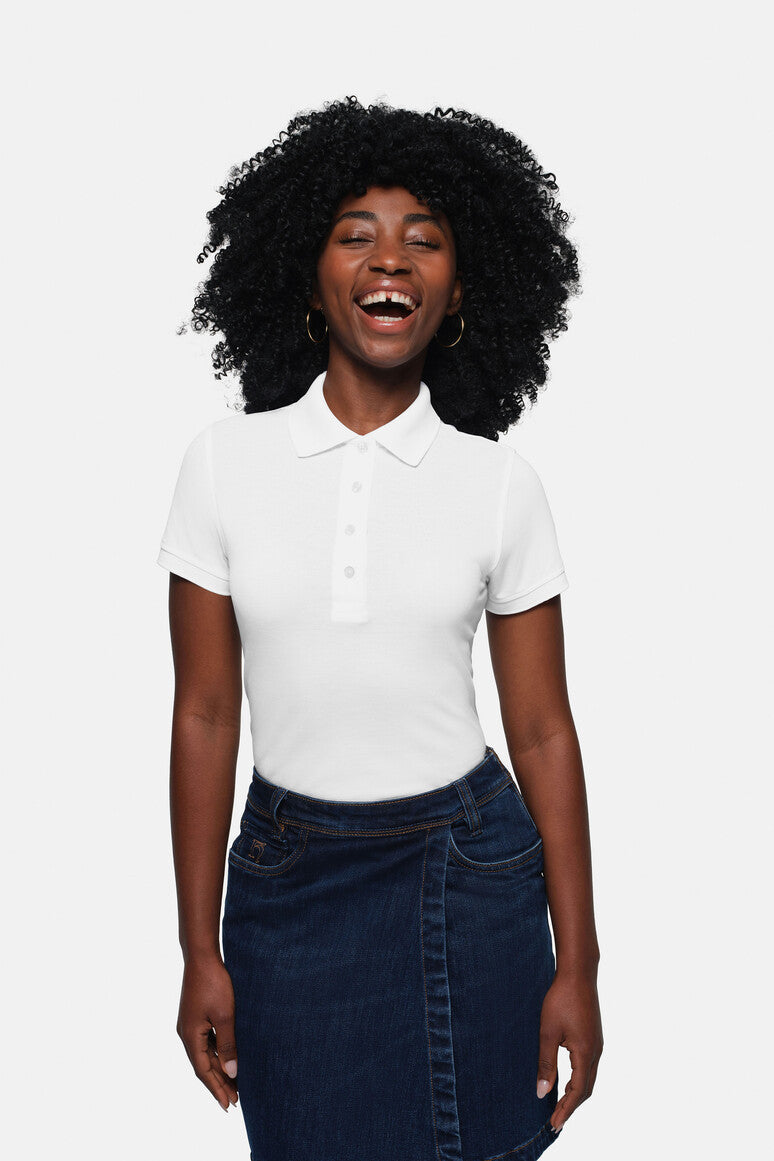 HAKRO Damen Poloshirt Pima-Cotton weiß