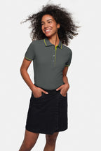 HAKRO Damen Poloshirt Casual anthrazit/kiwi