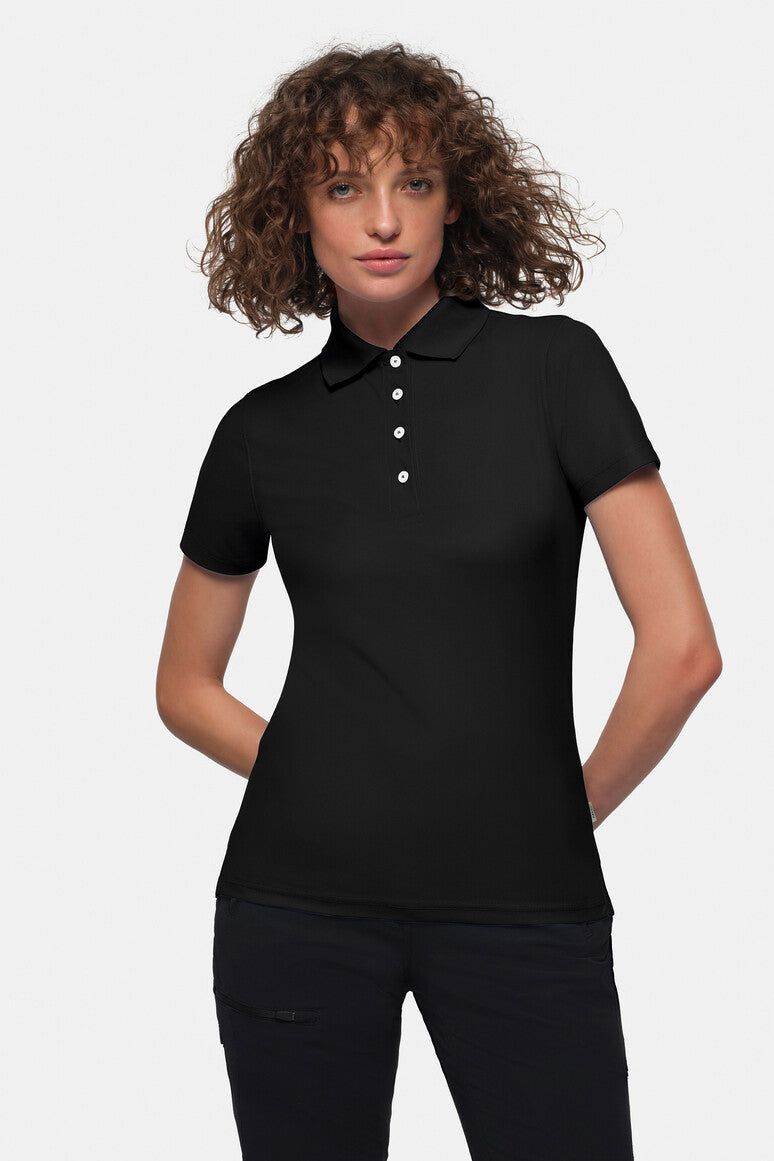 HAKRO Damen Poloshirt COOLMAX® schwarz