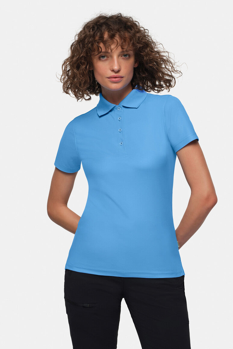 HAKRO Damen Poloshirt COOLMAX® malibublau