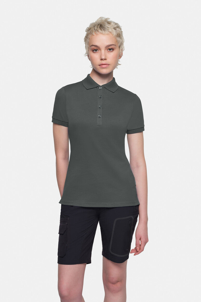 HAKRO Cotton Tec® Damen Poloshirt anthrazit