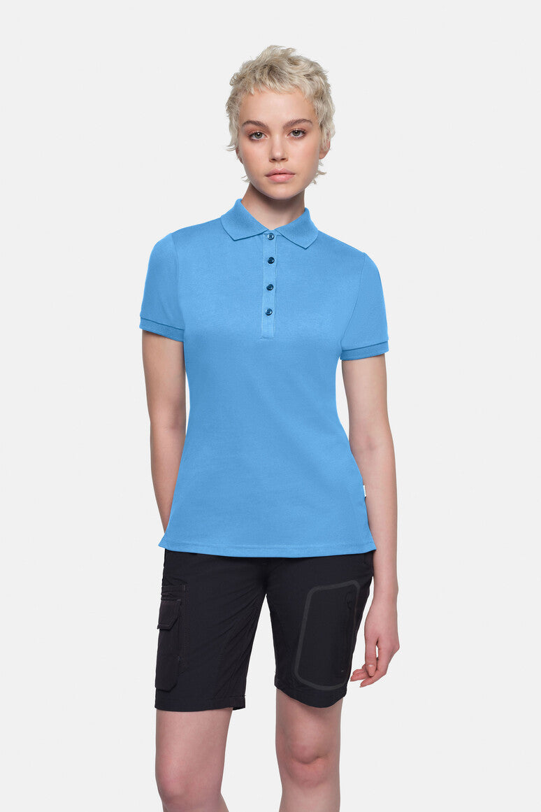 HAKRO Cotton Tec® Damen Poloshirt malibublau