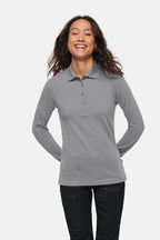 HAKRO Damen Longsleeve-Poloshirt Mikralinar® titan