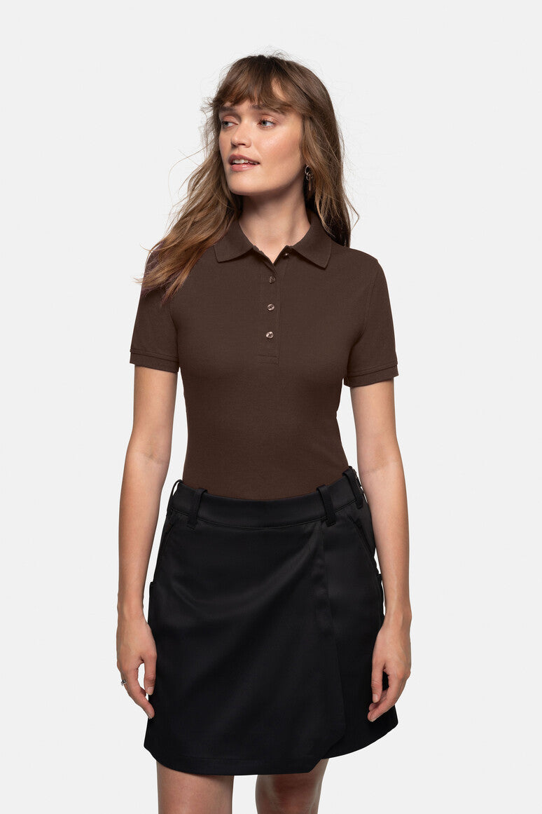 HAKRO Damen Poloshirt Mikralinar® schokolade