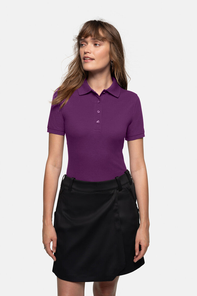 HAKRO Damen Poloshirt Mikralinar® aubergine