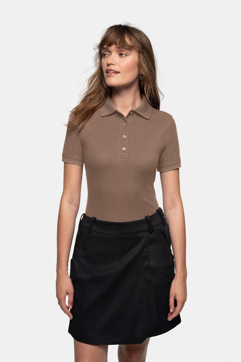 HAKRO Damen Poloshirt Mikralinar® nougat