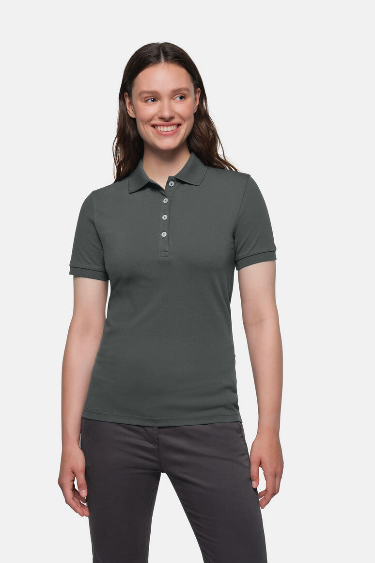 HAKRO Damen Poloshirt Stretch anthrazit