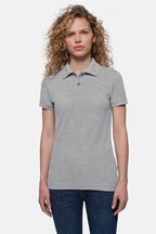 HAKRO Damen Poloshirt Top grau meliert