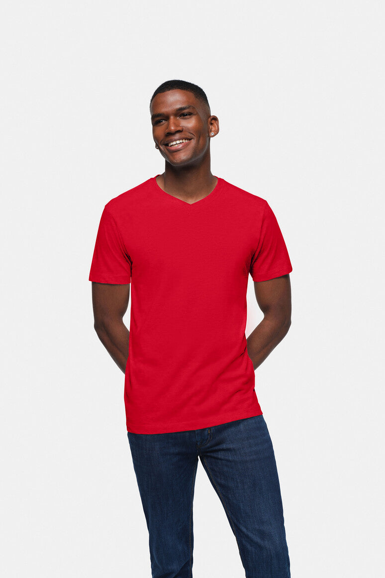HAKRO V-Shirt Classic rot