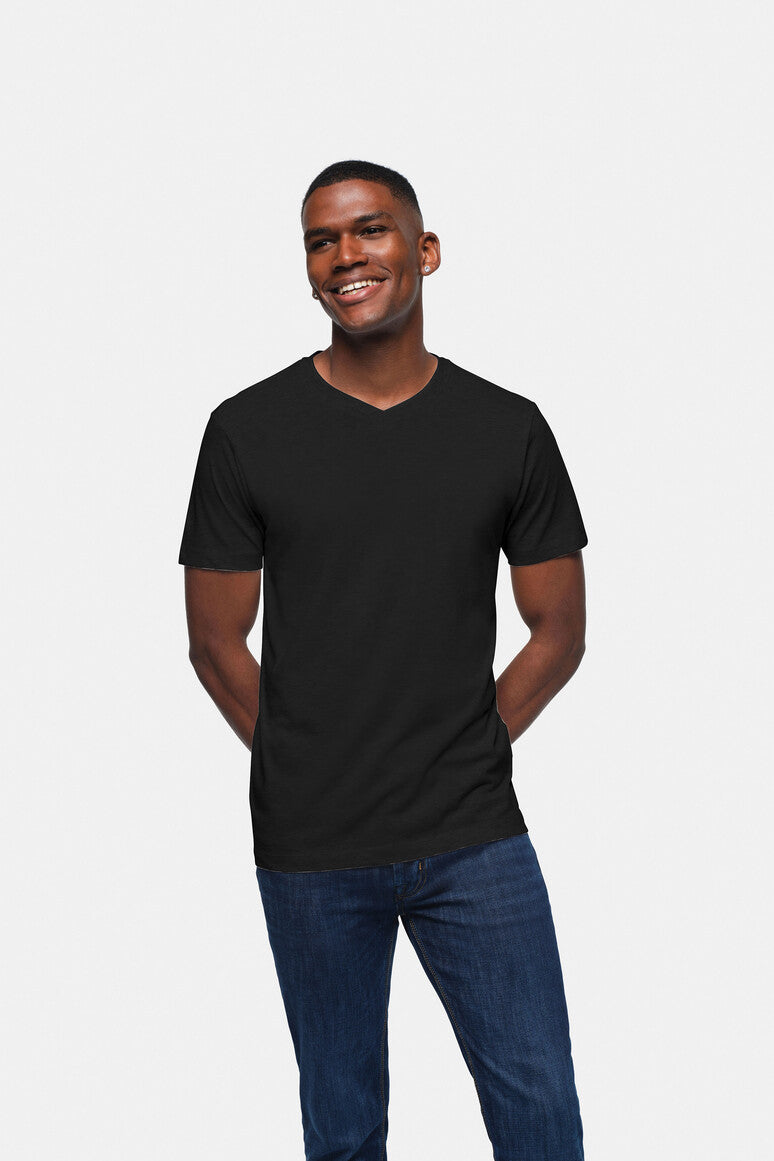 HAKRO V-Shirt Classic schwarz