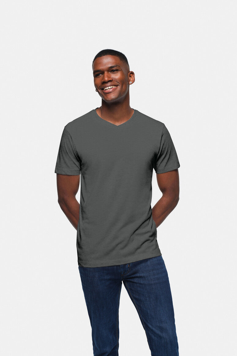 HAKRO V-Shirt Classic anthrazit