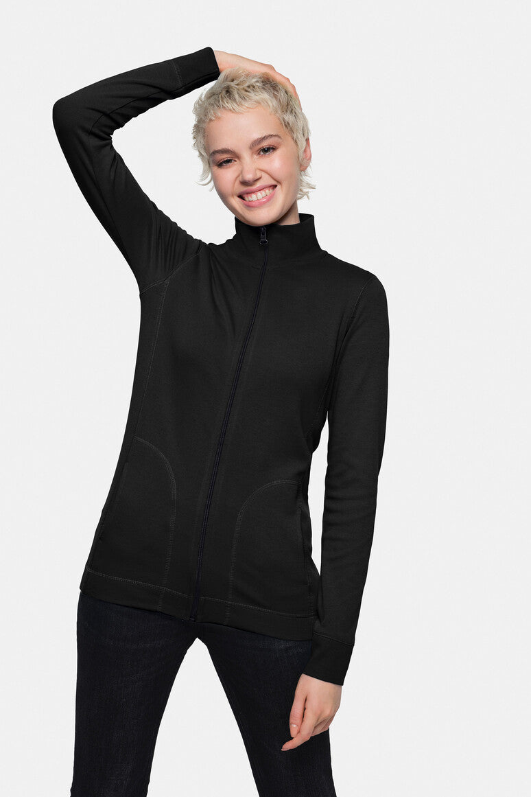 HAKRO Damen Interlockjacke schwarz
