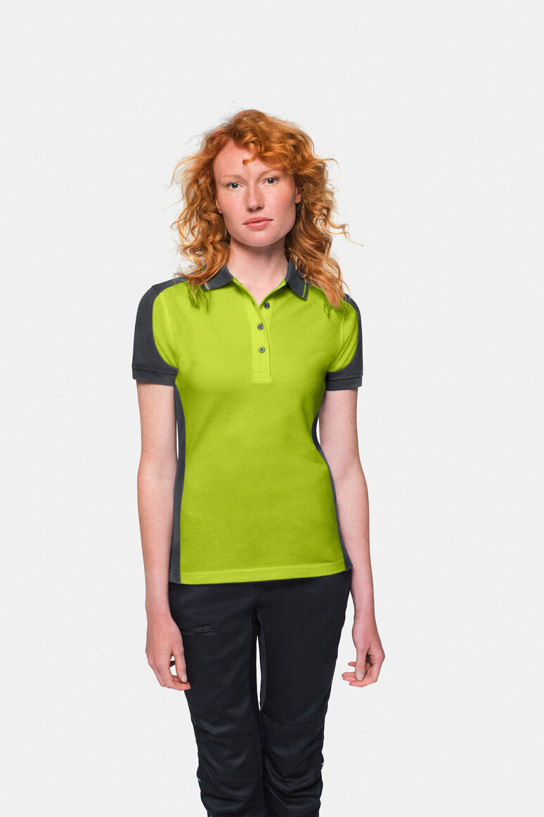 HAKRO Damen Poloshirt Contrast Mikralinar® kiwi/anthrazit