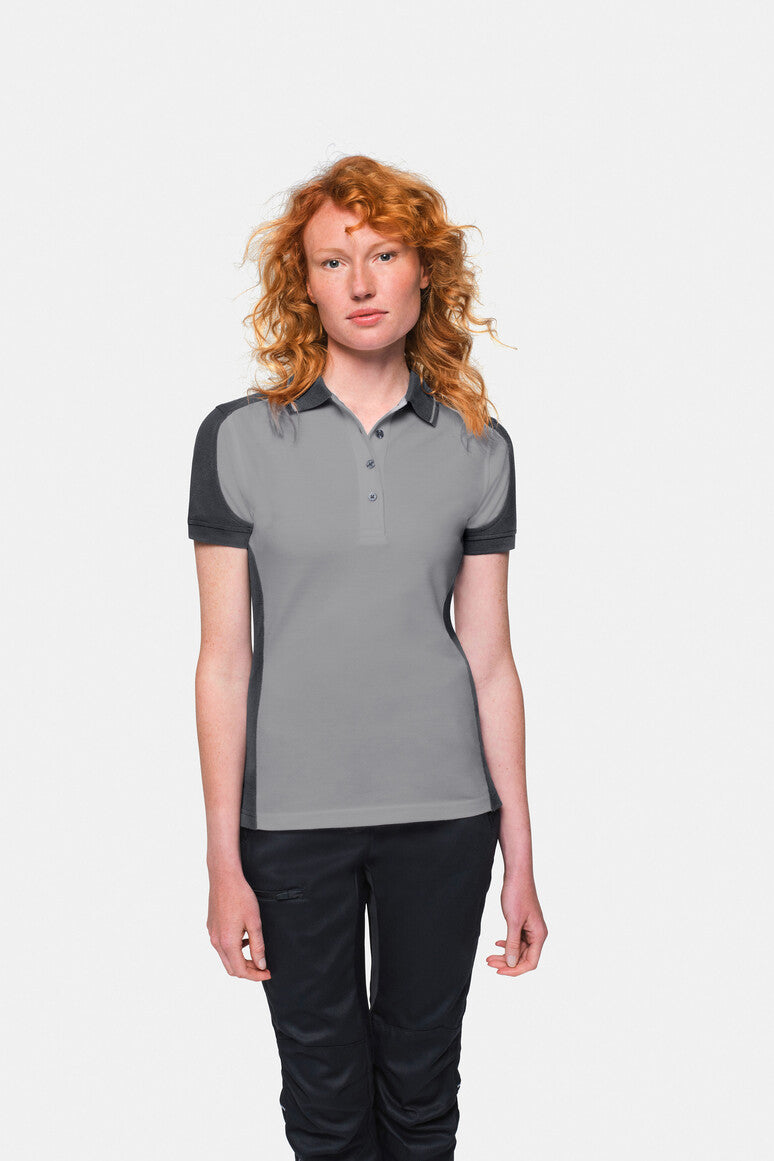 HAKRO Damen Poloshirt Contrast Mikralinar® titan/anthrazit