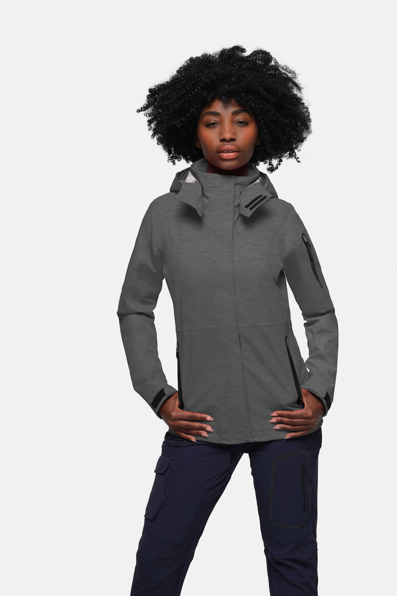 HAKRO Damen Activejacke Fernie dunkelgrau meliert