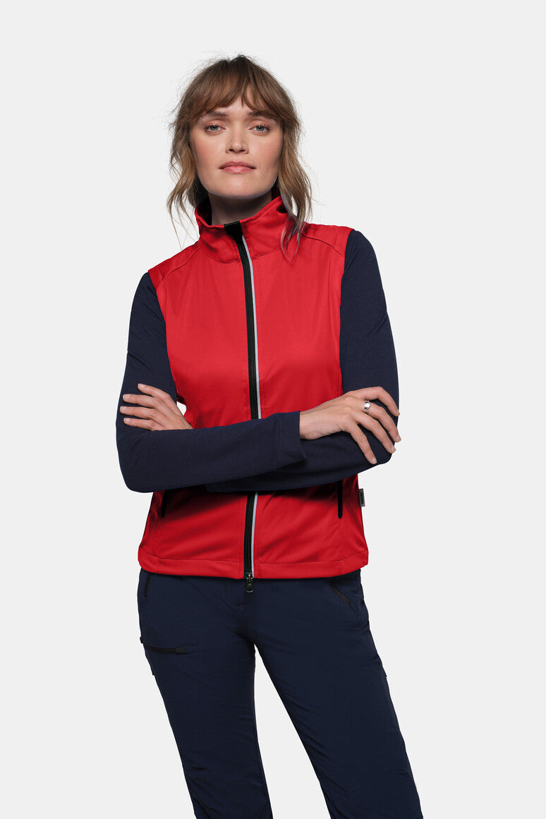 HAKRO Damen Light-Softshellweste Sarina rot