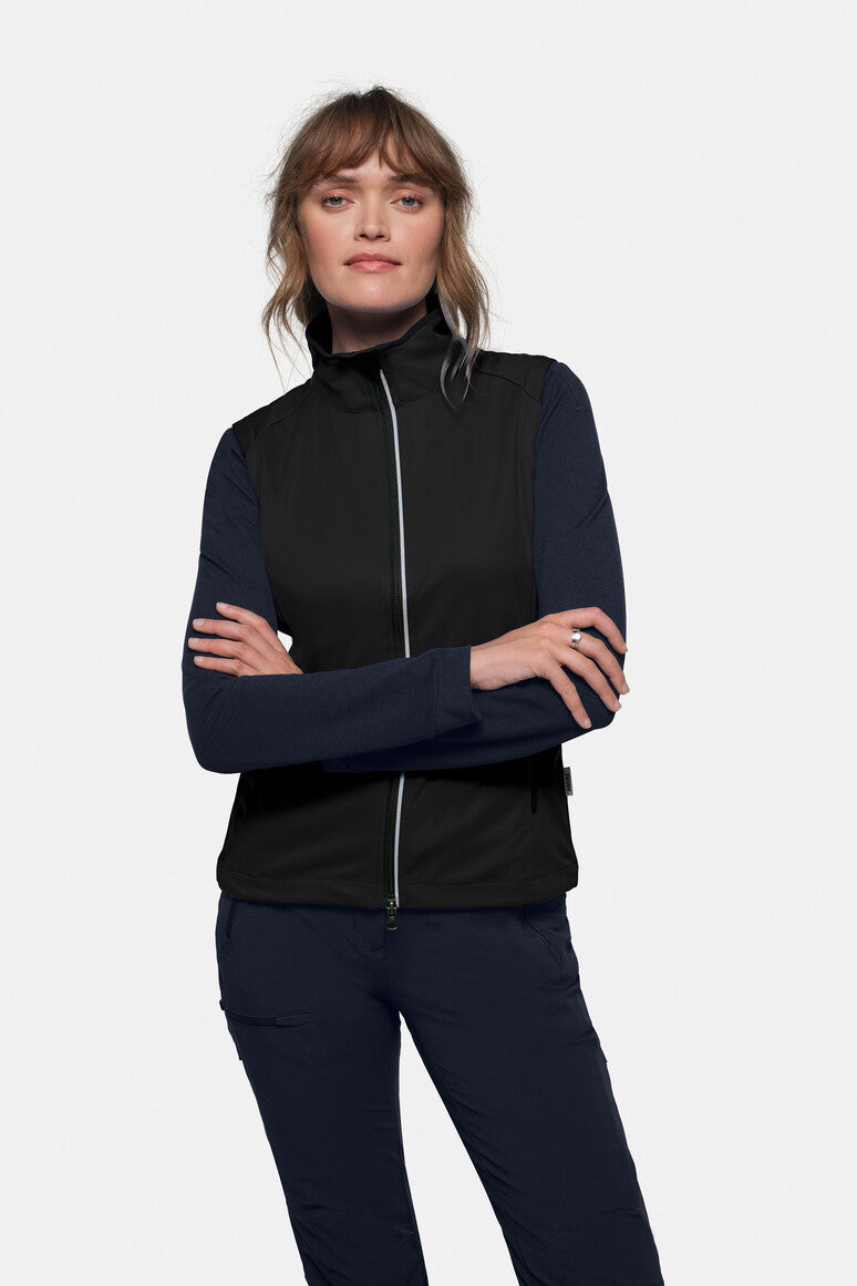 HAKRO Damen Light-Softshellweste Sarina schwarz