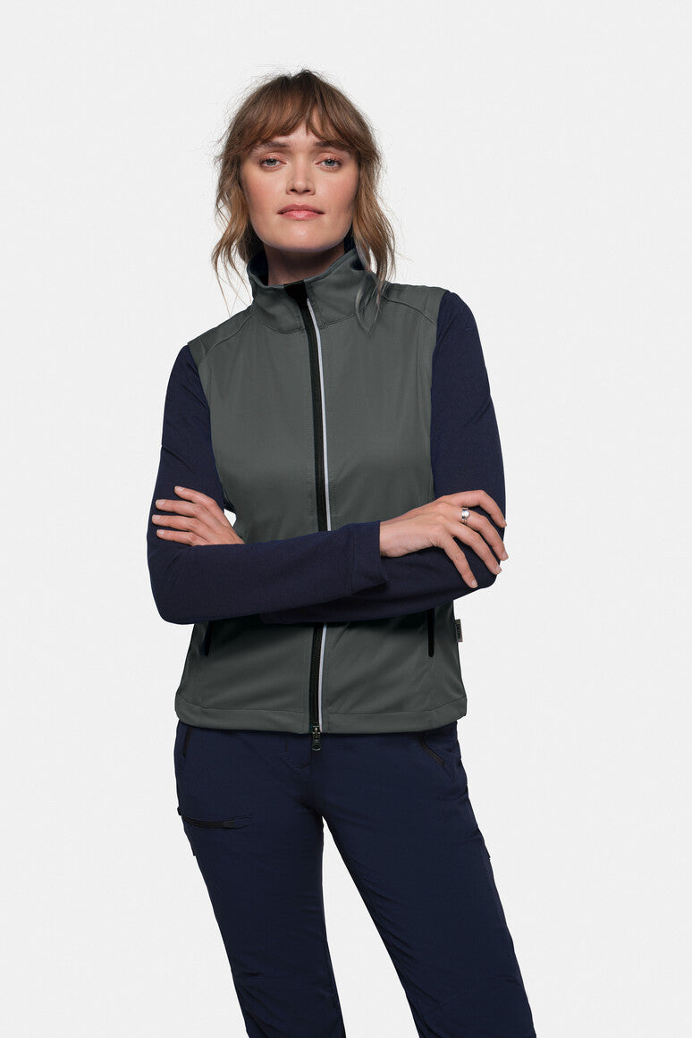 HAKRO Damen Light-Softshellweste Sarina anthrazit