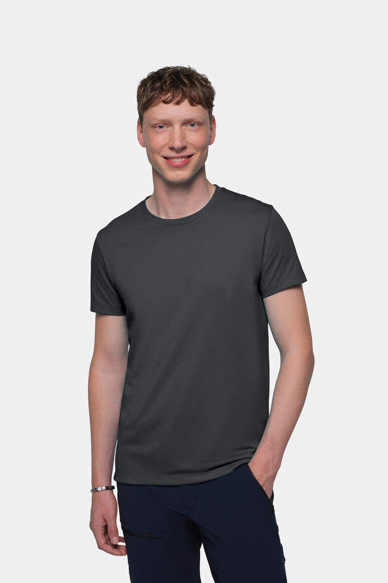 HAKRO Cotton Tec® T-Shirt karbongrau