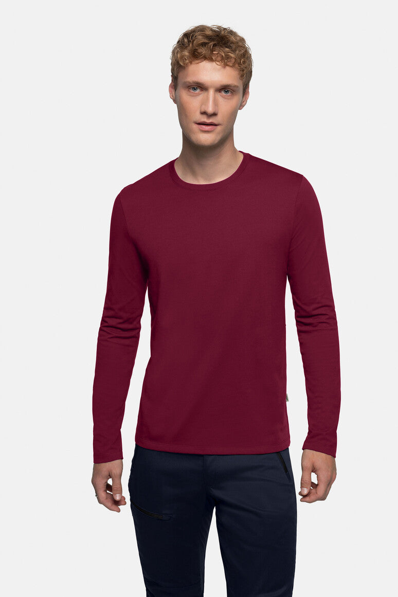 HAKRO Longsleeve Mikralinar® weinrot