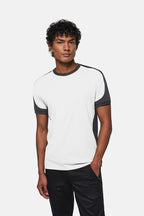 HAKRO T-Shirt Contrast Mikralinar® weiß/anthrazit