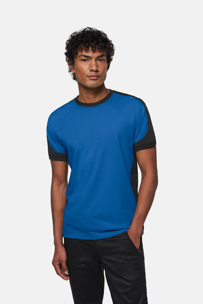 HAKRO T-Shirt Contrast Mikralinar® royalblau/anthrazit