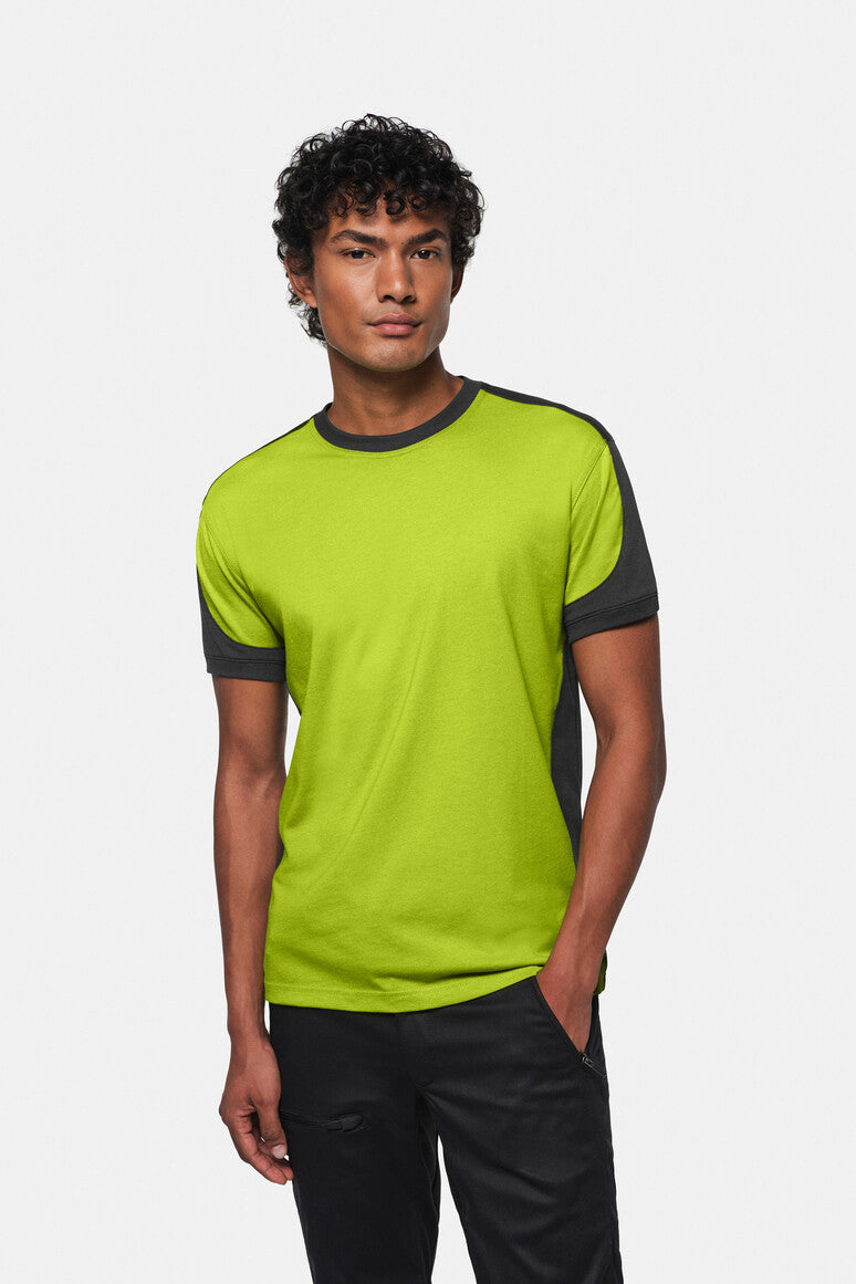 HAKRO T-Shirt Contrast Mikralinar® kiwi/anthrazit