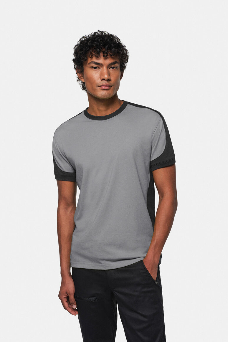 HAKRO T-Shirt Contrast Mikralinar® titan/anthrazit