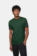 HAKRO T-Shirt Contrast Mikralinar® tanne/anthrazit