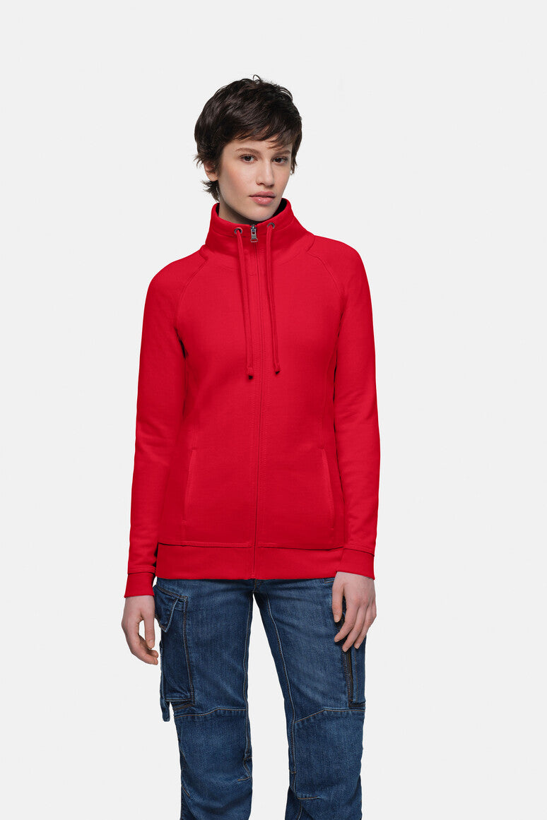 HAKRO Damen Sweatjacke College rot