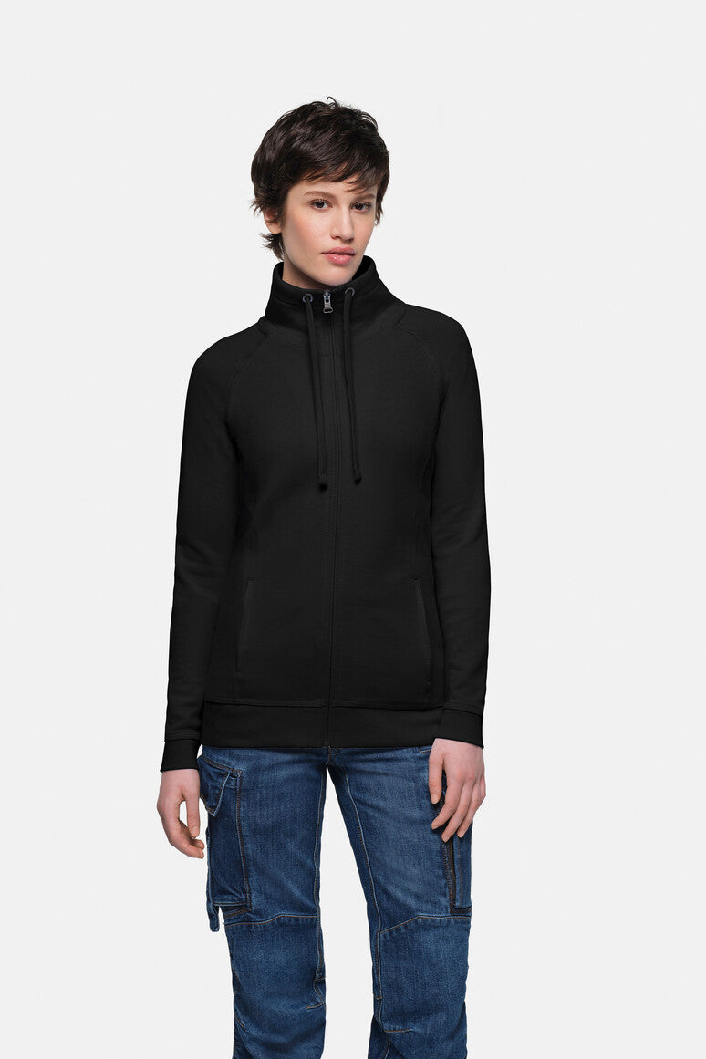 HAKRO Damen Sweatjacke College schwarz