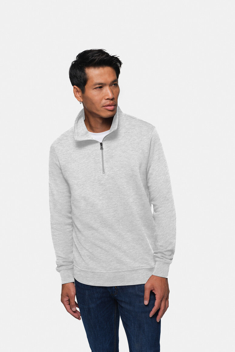 HAKRO Zip-Sweatshirt Premium ash meliert
