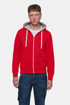 HAKRO Kapuzenjacke Bonded rot/silber