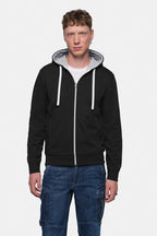 HAKRO Kapuzenjacke Bonded schwarz/silber