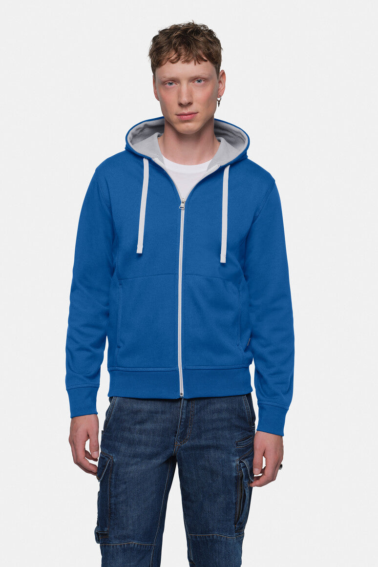 HAKRO Kapuzenjacke Bonded royalblau/silber