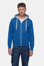 HAKRO Kapuzenjacke Bonded royalblau/silber
