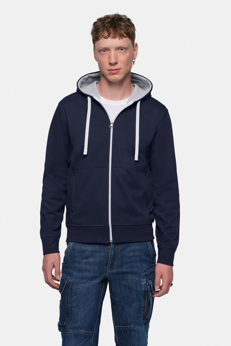 HAKRO Kapuzenjacke Bonded tinte/silber