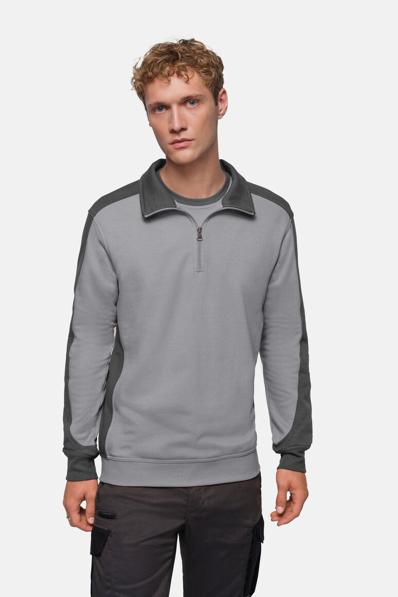 HAKRO Zip-Sweatshirt Contrast Mikralinar titan/anthrazit