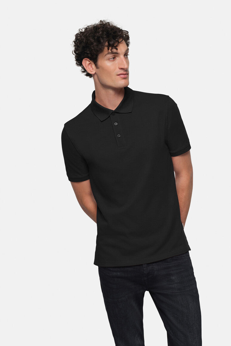 HAKRO Poloshirt Bio-Baumwolle GOTS schwarz