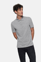 HAKRO Poloshirt Bio-Baumwolle GOTS grau meliert
