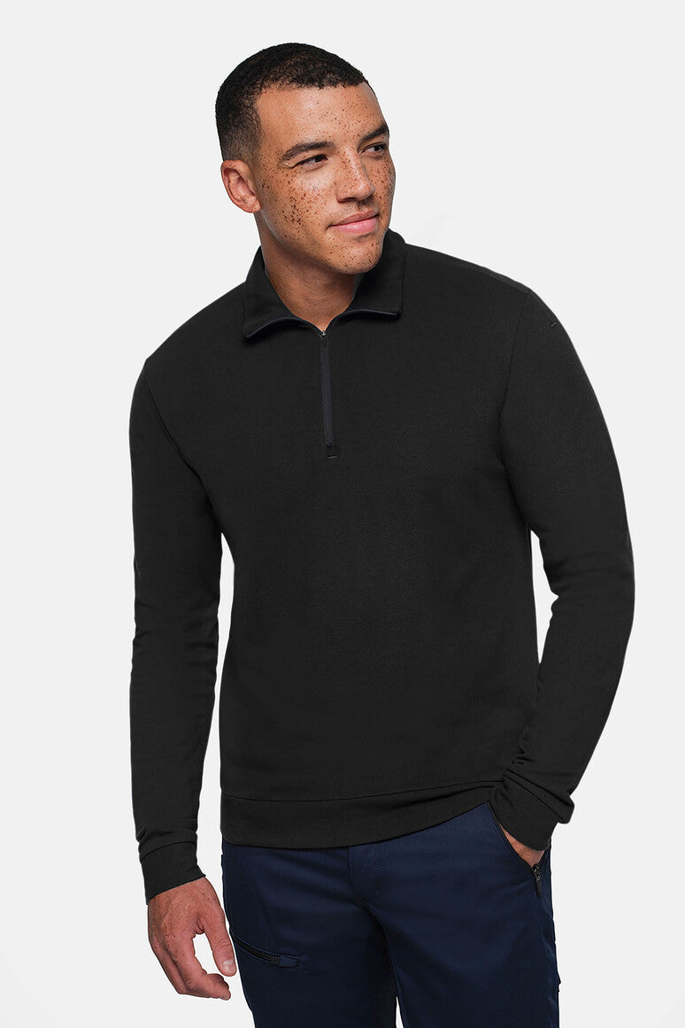 HAKRO Zip-Longsleeve Piqué MIKRALINAR ECO schwarz