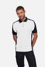 HAKRO Poloshirt Contrast  MIKRALINAR ECO weiß/schwarz