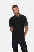 HAKRO Poloshirt Contrast  MIKRALINAR ECO schwarz/karbongrau